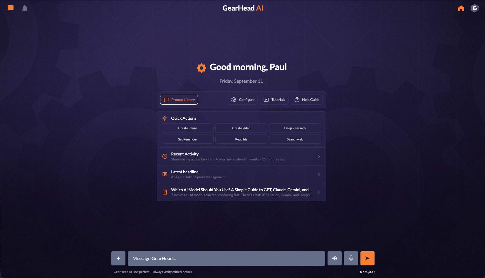 A simpler workspace keeps quick actions and recent activity close.