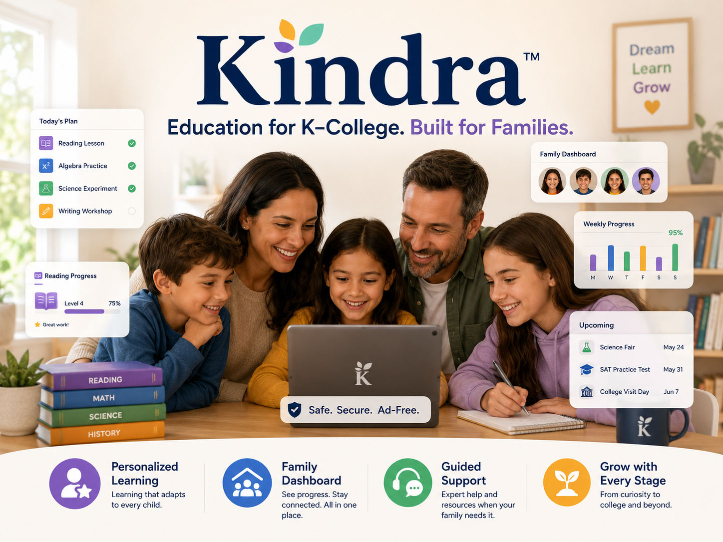 Kindra: learning and family support across life stages