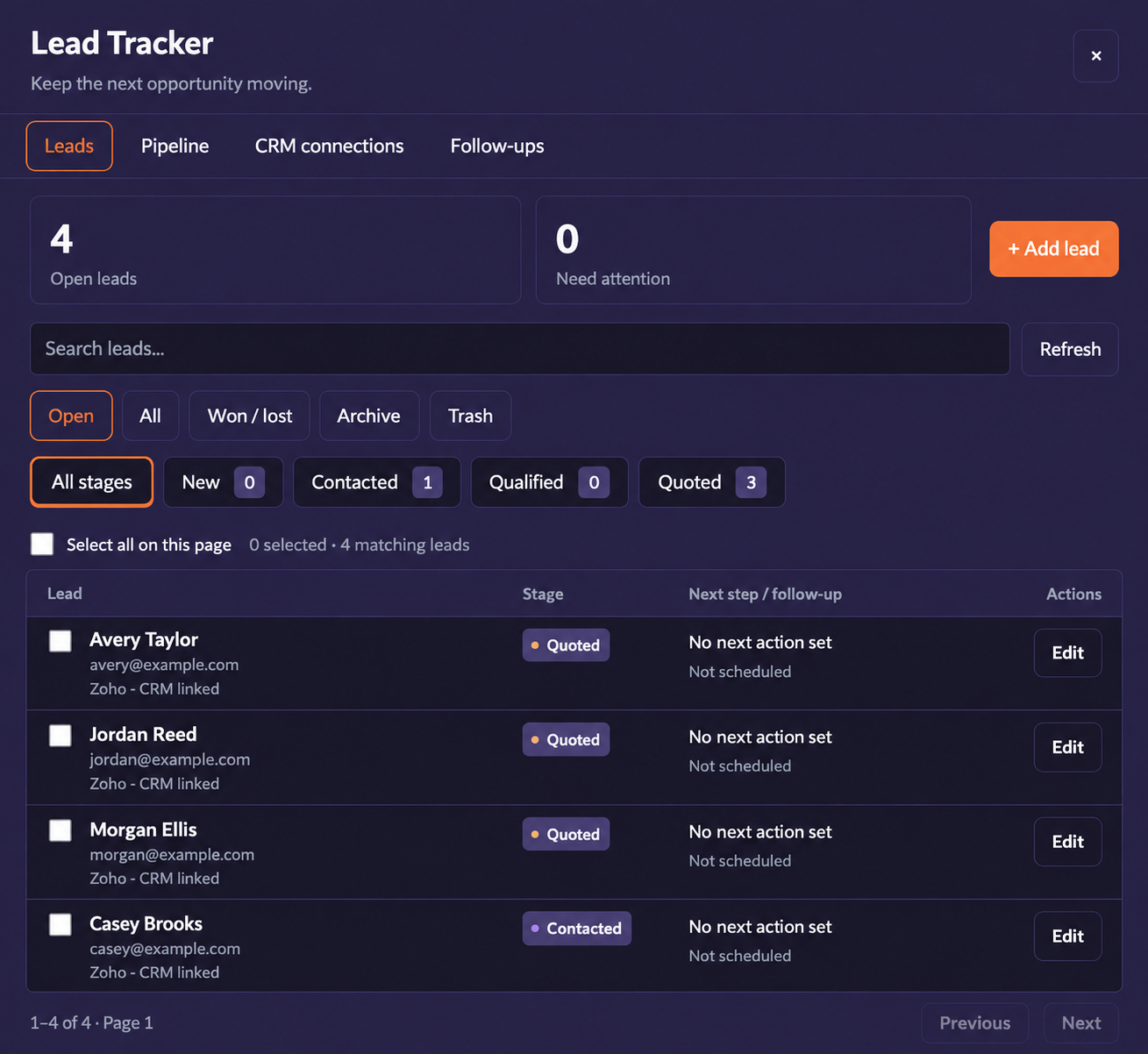 Lead Tracker